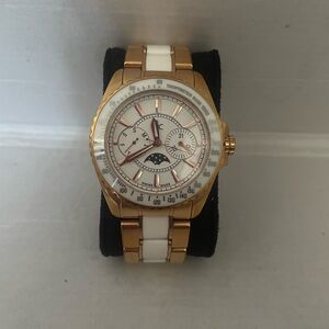 GUESS Women guess collection Moon phase Two-Tone Watch